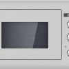 BUILT-IN MICROWAVE OVEN (MWO-02B/MWO-02W) WITH TRIMKIT  Black or White Glass Fascia 60cm, 25 Liters Cavity in Mirror Finish Stainless-Steel,