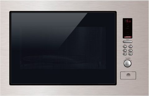 BUILT-IN MICROWAVE OVEN (MWO-03S) with Trim Kit, + Grill + Steam Vessel Stainless Steel Finish, Stainless Steel Cavity with Ceramic Glass base for Easy Cleaning